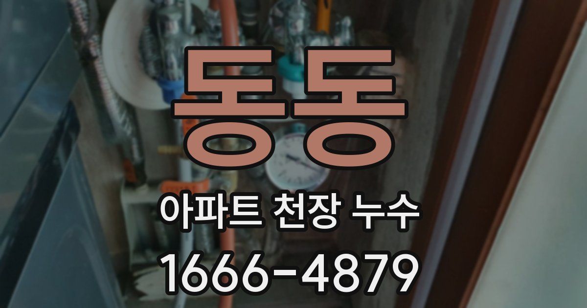 동동 아파트 천장 누수