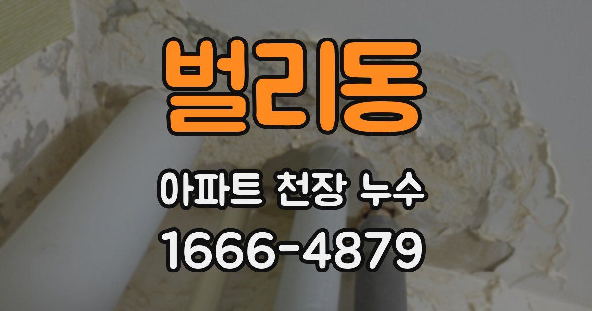 벌리동 아파트 천장 누수