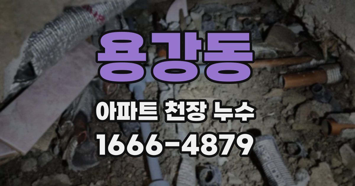 용강동 아파트 천장 누수