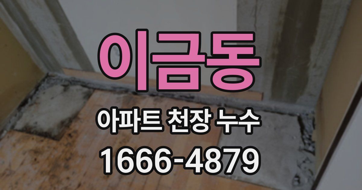이금동 아파트 천장 누수