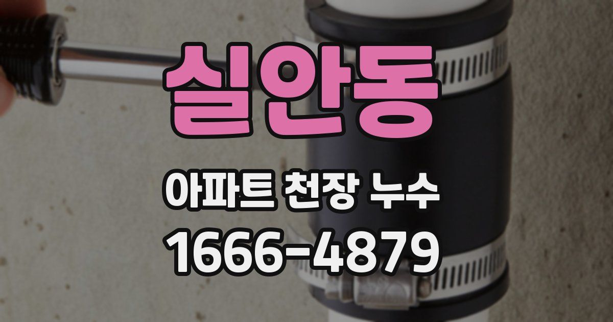 실안동 아파트 천장 누수