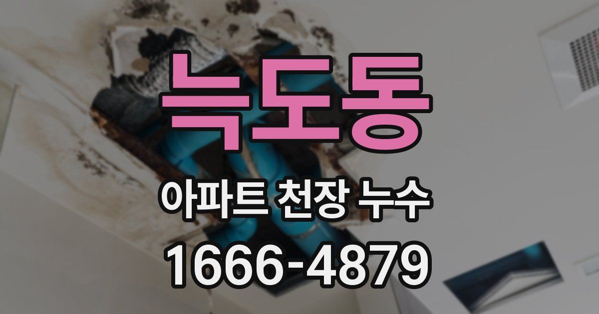 늑도동 아파트 천장 누수