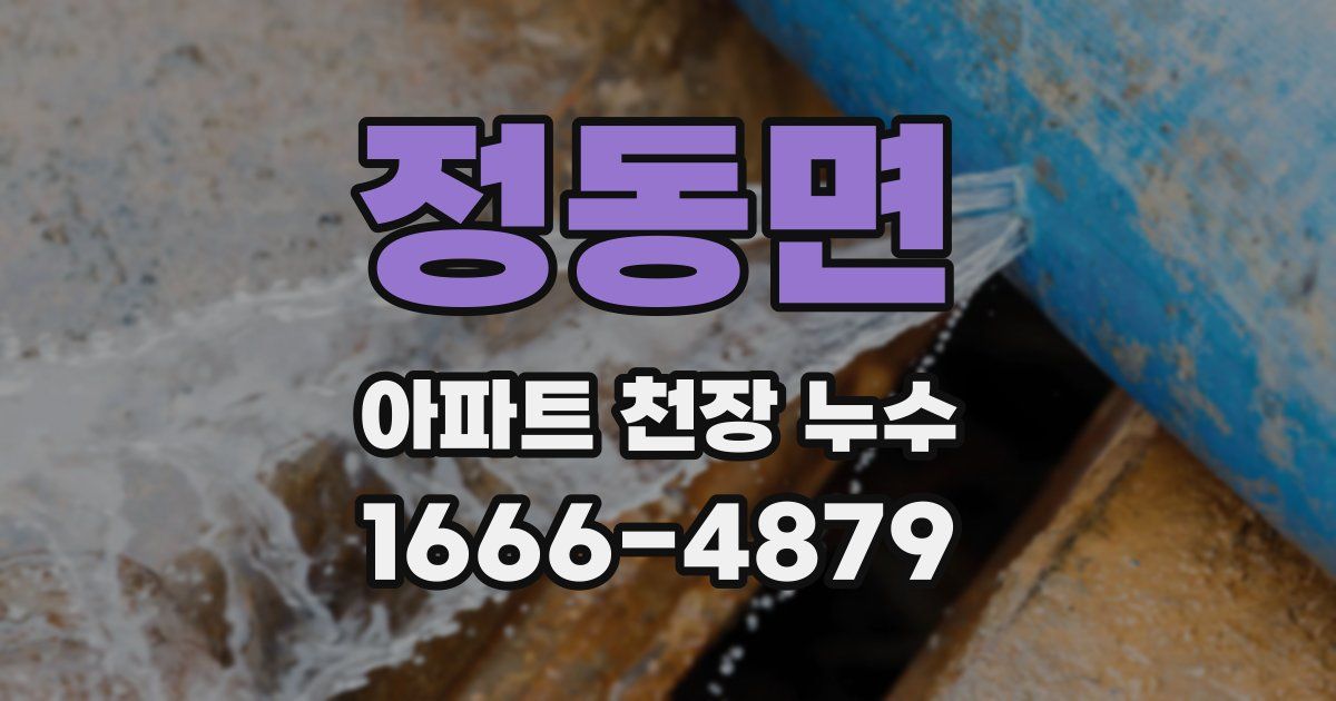 정동면 아파트 천장 누수