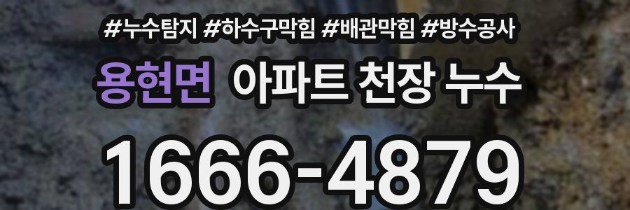 용현면 아파트 천장 누수