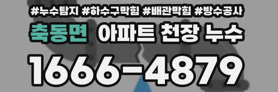 축동면 아파트 천장 누수