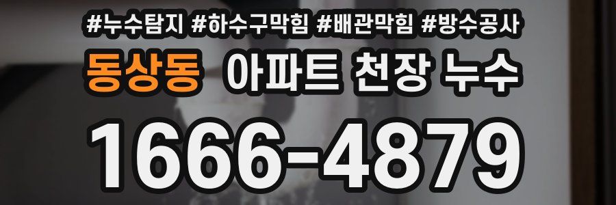 동상동 아파트 천장 누수