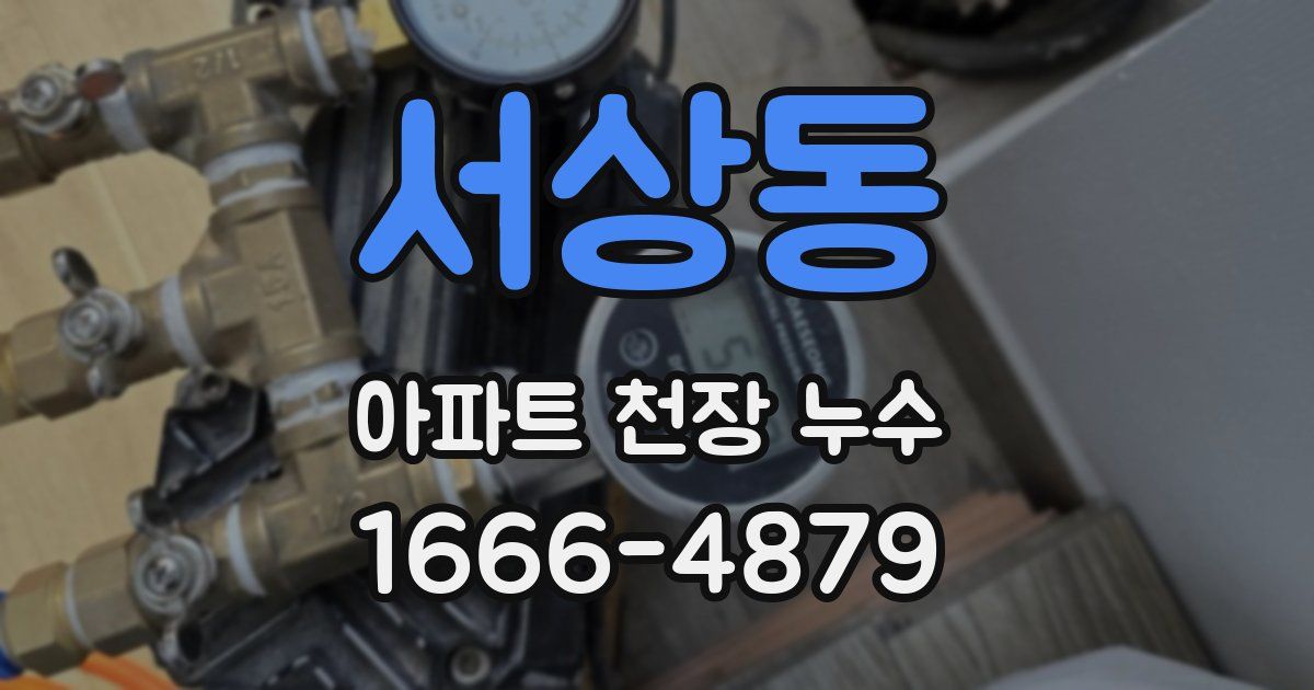 서상동 아파트 천장 누수