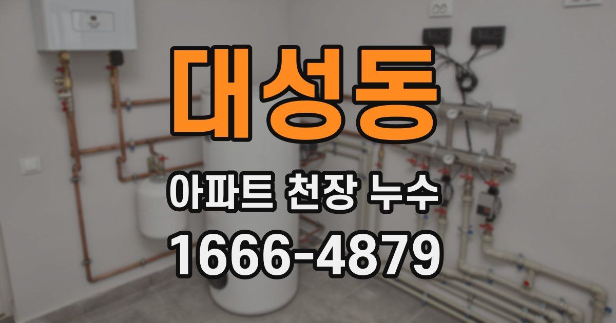 대성동 아파트 천장 누수