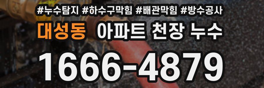 대성동 아파트 천장 누수