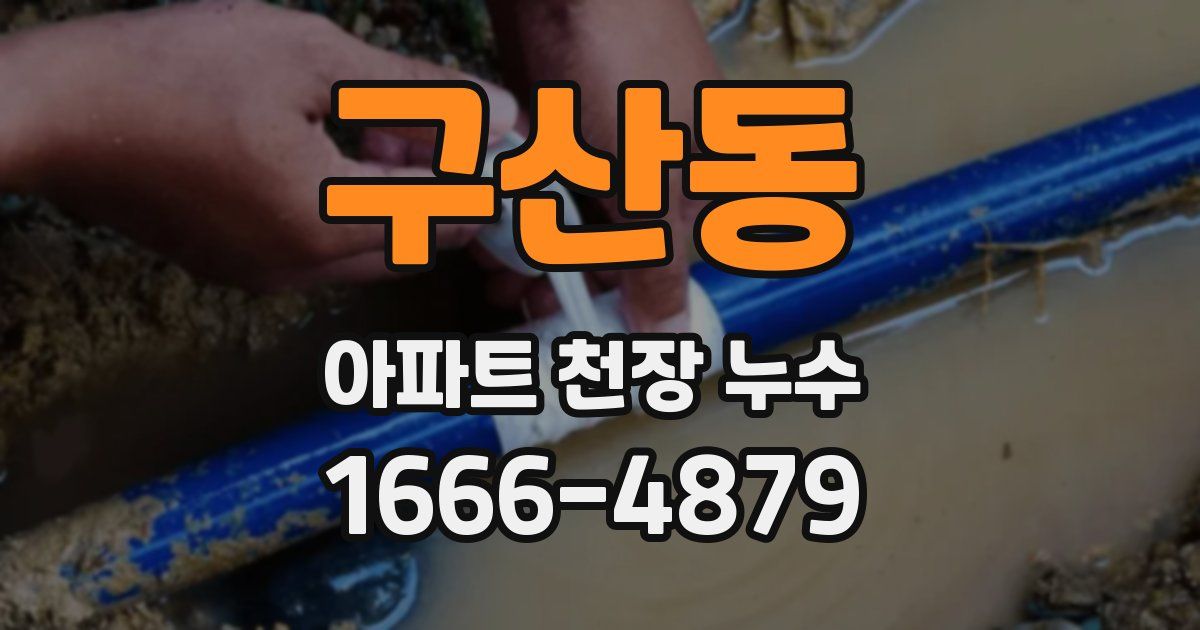 구산동 아파트 천장 누수