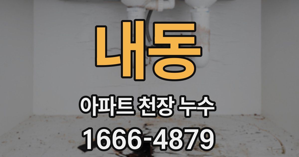 내동 아파트 천장 누수