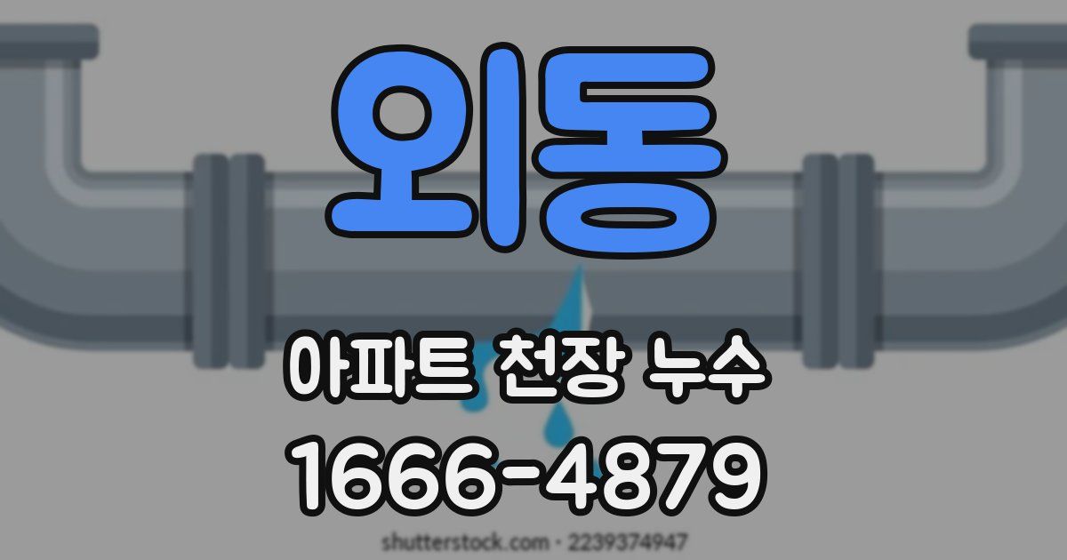 외동 아파트 천장 누수
