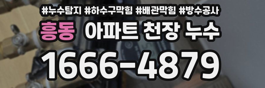흥동 아파트 천장 누수