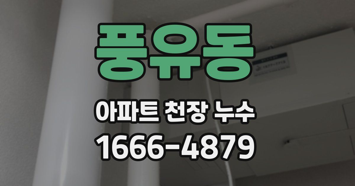 풍유동 아파트 천장 누수
