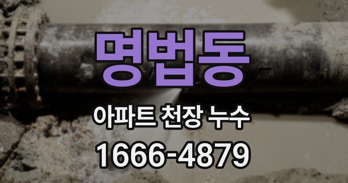 명법동 아파트 천장 누수