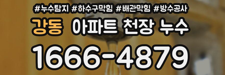 강동 아파트 천장 누수