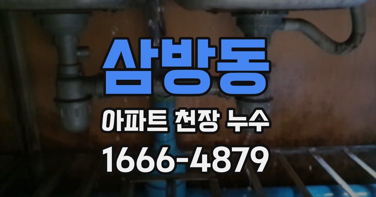 삼방동 아파트 천장 누수