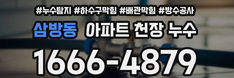 삼방동 아파트 천장 누수