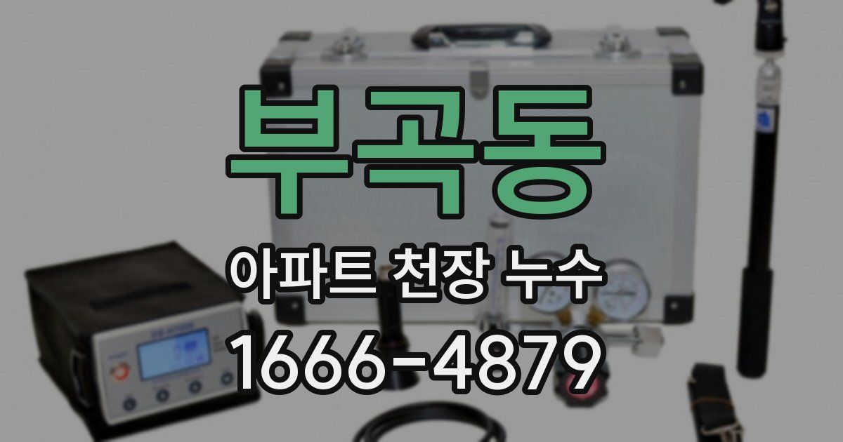 부곡동 아파트 천장 누수