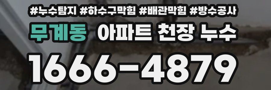 무계동 아파트 천장 누수