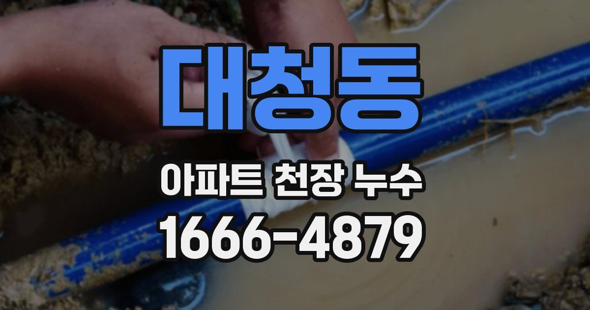 대청동 아파트 천장 누수