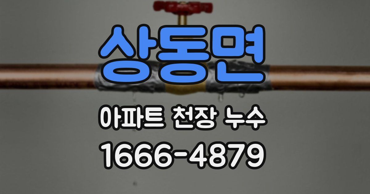 상동면 아파트 천장 누수