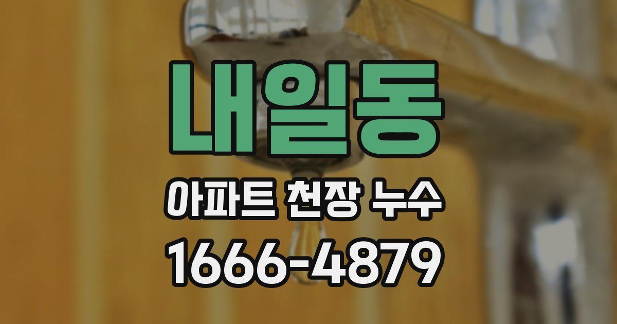 내일동 아파트 천장 누수