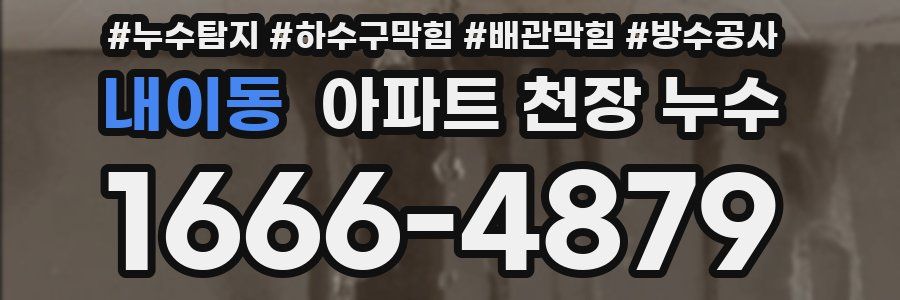 내이동 아파트 천장 누수