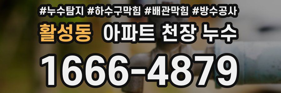 활성동 아파트 천장 누수