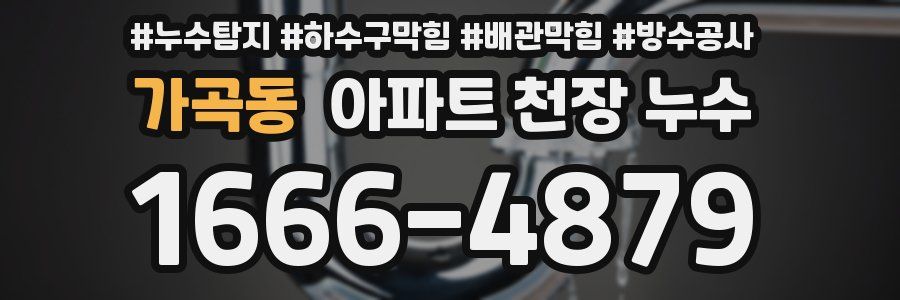 가곡동 아파트 천장 누수