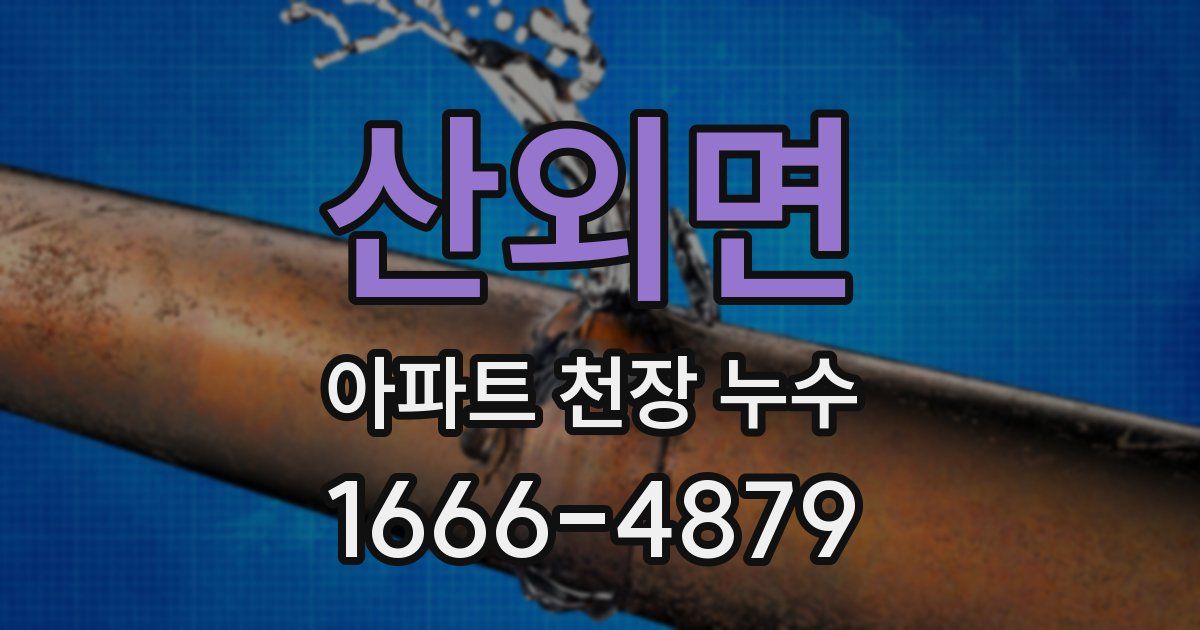 산외면 아파트 천장 누수