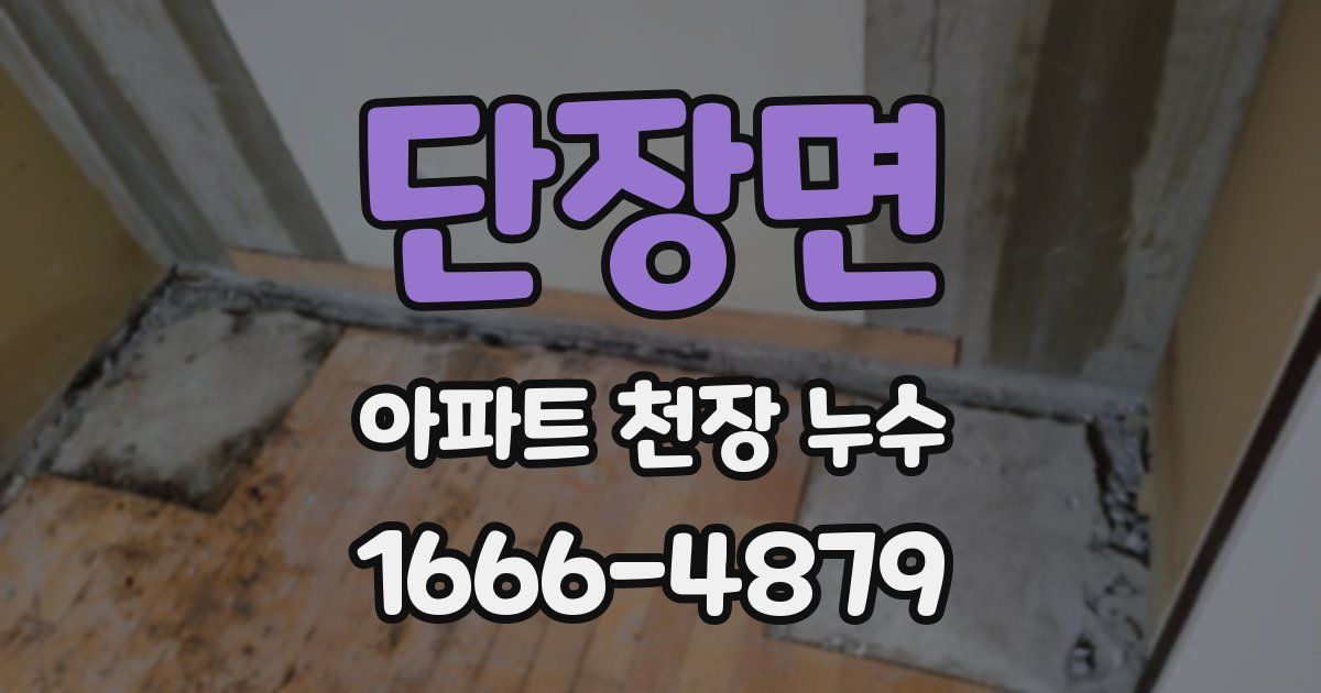 단장면 아파트 천장 누수