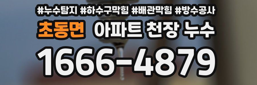 초동면 아파트 천장 누수