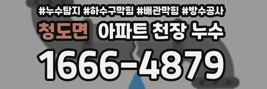 청도면 아파트 천장 누수
