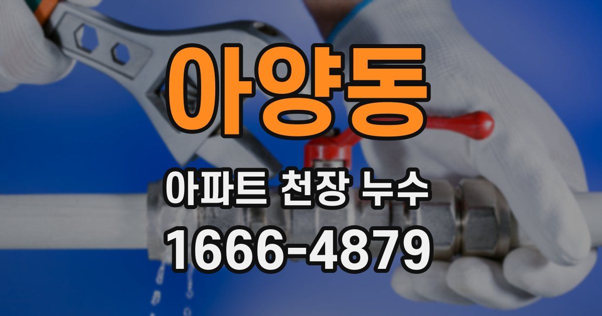아양동 아파트 천장 누수