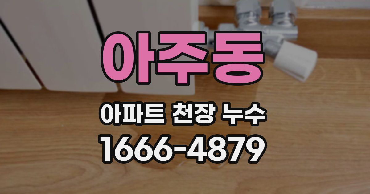 아주동 아파트 천장 누수