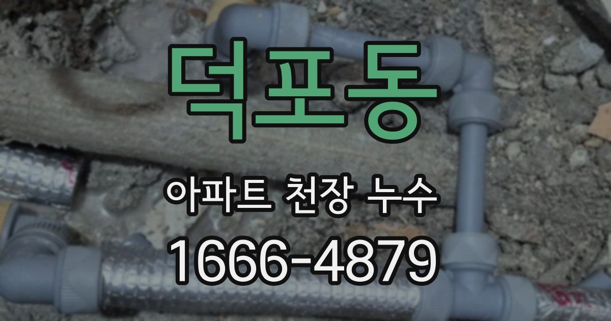 덕포동 아파트 천장 누수