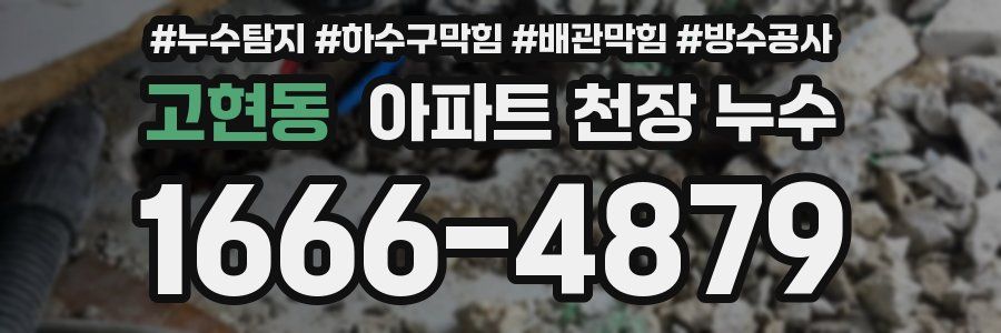 고현동 아파트 천장 누수
