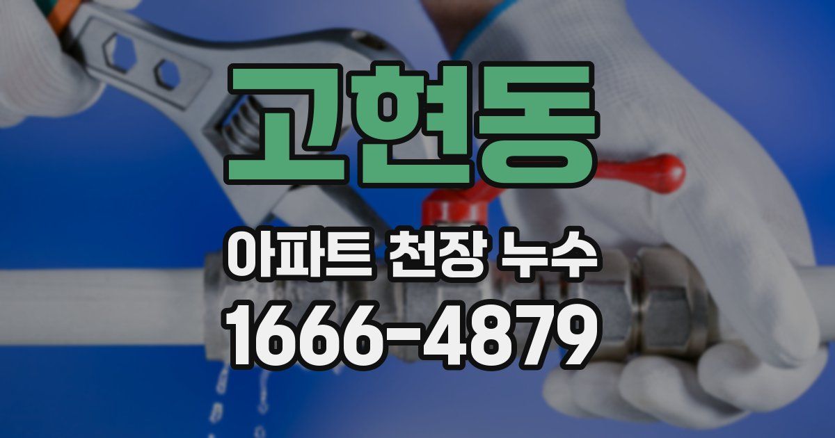 고현동 아파트 천장 누수