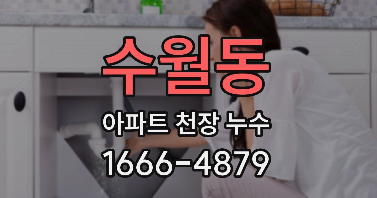 수월동 아파트 천장 누수