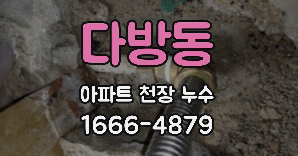 다방동 아파트 천장 누수