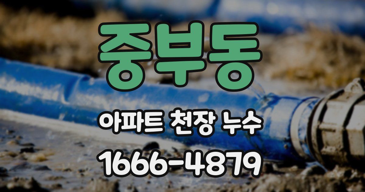 중부동 아파트 천장 누수