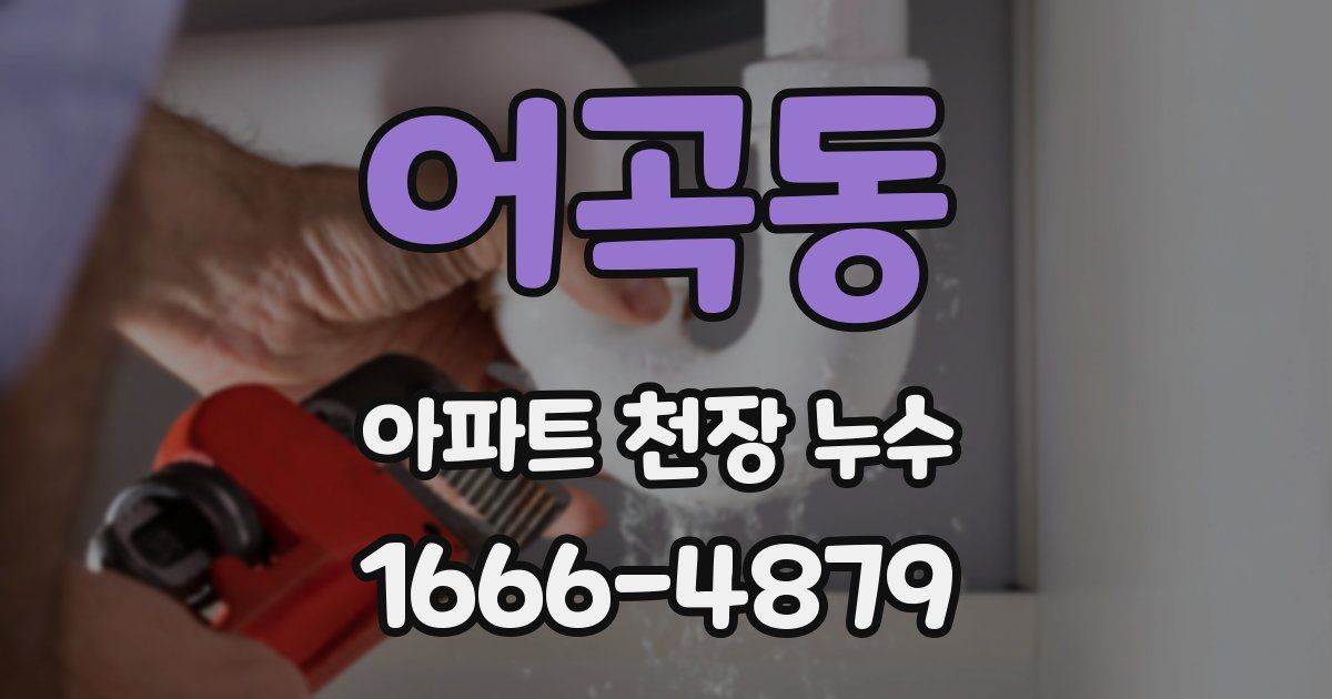 어곡동 아파트 천장 누수