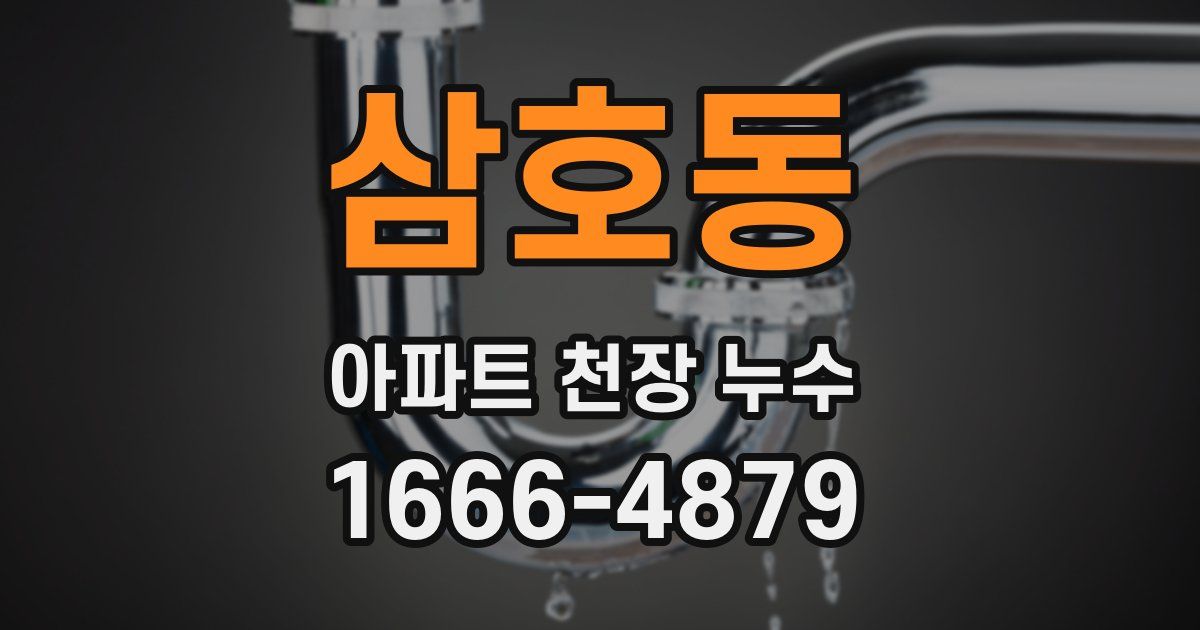 삼호동 아파트 천장 누수