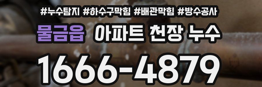 물금읍 아파트 천장 누수