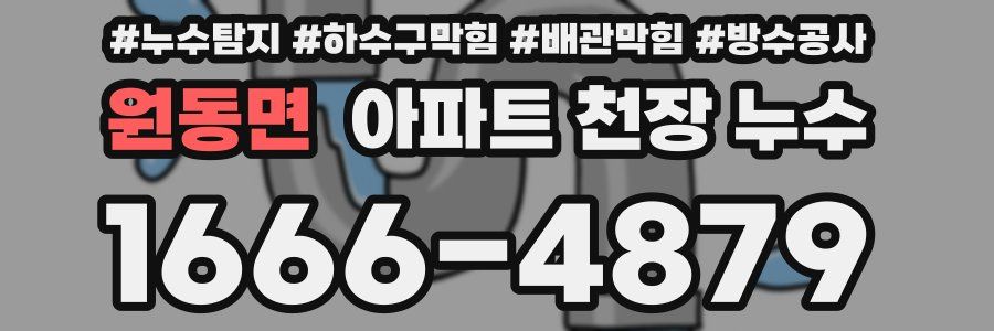 원동면 아파트 천장 누수