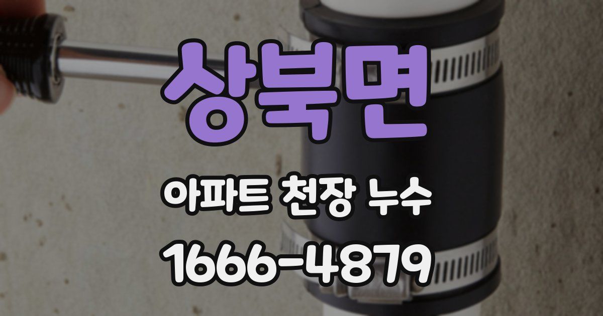 상북면 아파트 천장 누수