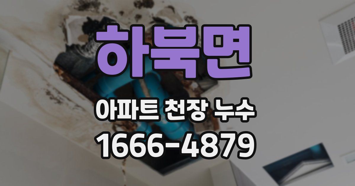하북면 아파트 천장 누수