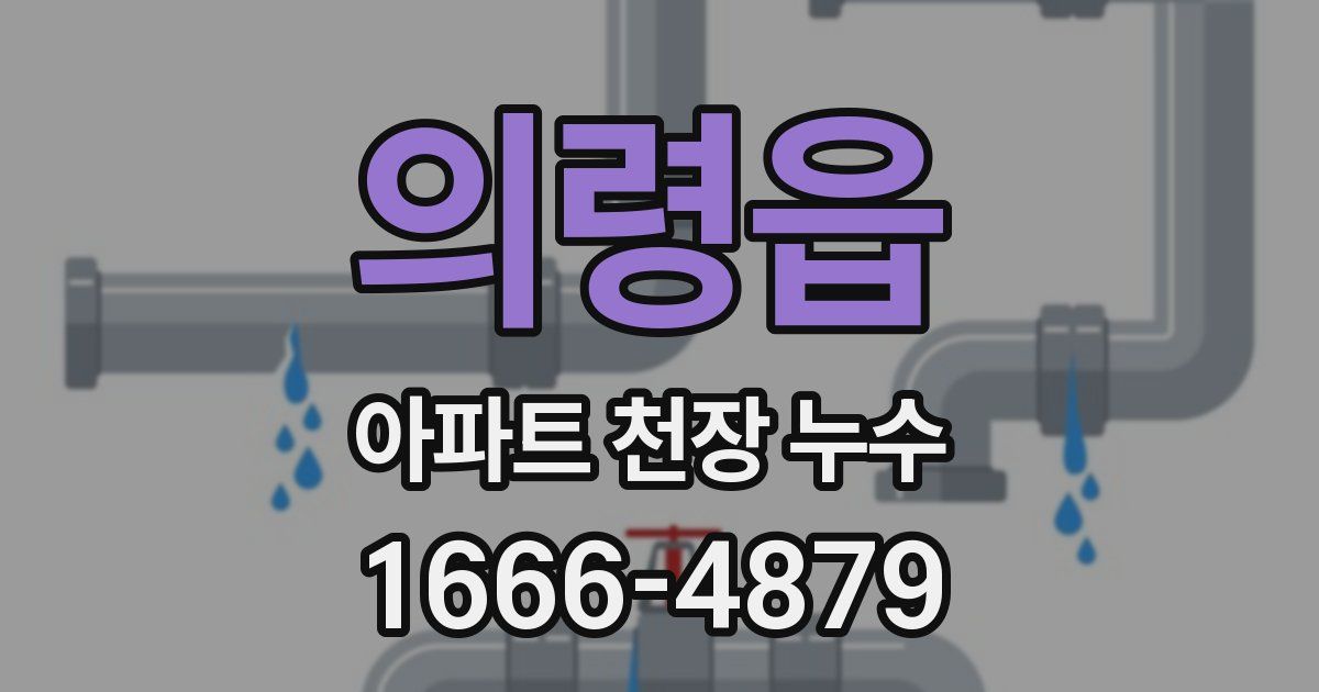 의령읍 아파트 천장 누수