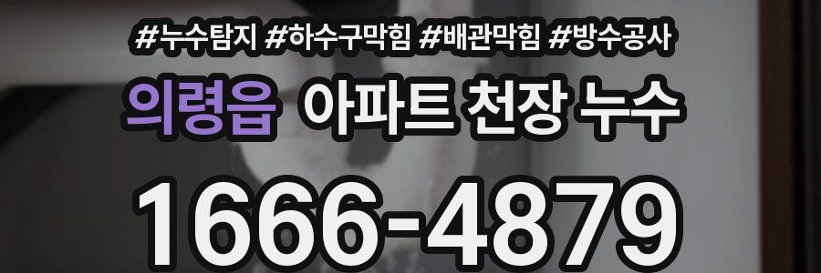 의령읍 아파트 천장 누수
